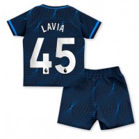 Dres Chelsea Romeo Lavia #45 Preč pre deti 2023-24 Krátky Rukáv (+ trenírky)